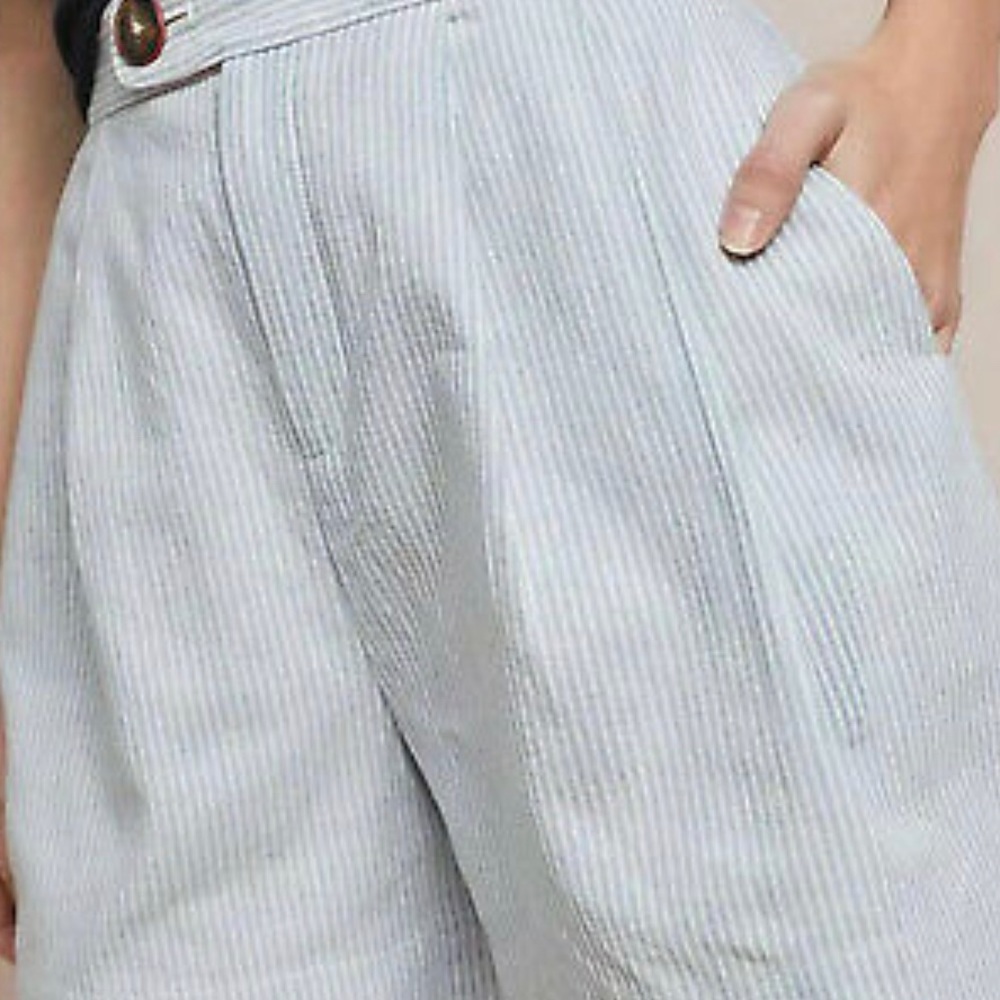 Anthropologie Seersucker striped shorts